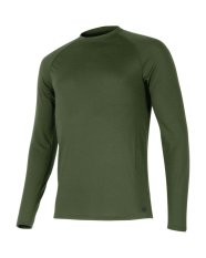 Lasting ATAR pánske merino tričko dl. rukáv tm. zelená
