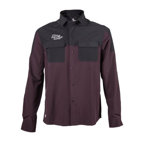 FRESH TRASH MEN´S, Rider long sleeve shirt wine red/black