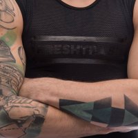 FRESH TRASH MEN´S, Convert jersey no sleeve true black