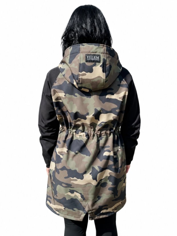 ELLEM Dámský kabát ve stylu Army