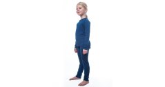 Sensor Merino Air dětské spodky set tričko+spodky tm. modrá