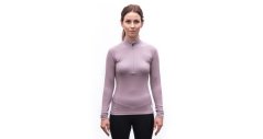 Sensor Merino Double face dámské tričko s dlouhým rukávem, zip, mystic violet