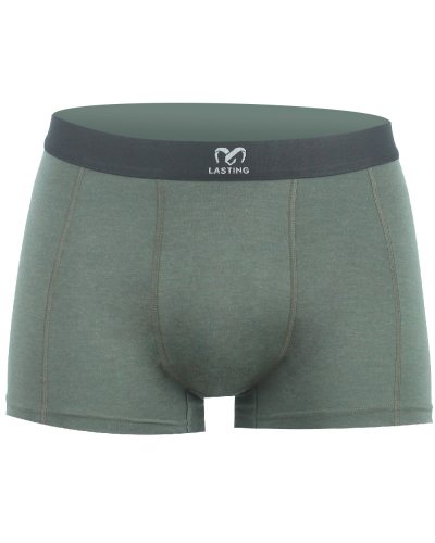 Lasting NORO pánské merino boxerky, zelená, malé logo