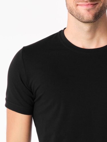 CityZen Davos, pánske tričko slim fit, čierne