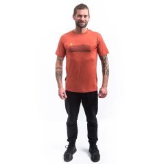 Sensor Merino Active Sunrise – pánské triko kr. rukáv, terracotta