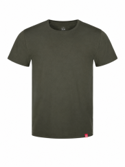 CityZen Agen pánské bavlněné triko krátký rukáv, kulatý výstřih, Dark khaki