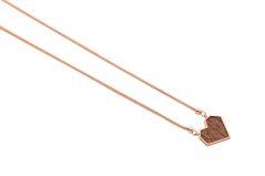 BeWooden řetízek Rea srdce nerez