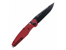 ANV Knives zavírací nůž A100 EL DLC, A lock, GRN red, plain edge