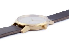 BeWooden Diamond Aurum Watch dámske hodinky s koženým remienkom