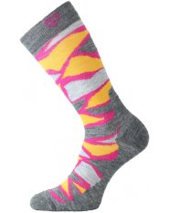 Lasting WLJ merino trekové ponožky – růžová