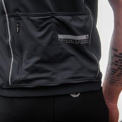 Sensor Cyklo Motion pánský dres krátký rukáv, celozip, černá/šedá