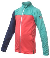 Sensor Coolmax Thermo Dětská mikina s dlouhým zipem korál/sea green/deep blue