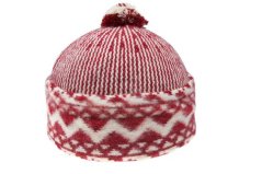 Tonak Čepice Zmijovka červená-smetanová obvod hlavy 55-58 cm (spíše pánská velikost)