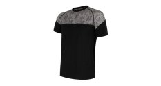 Sensor Merino Impress pánské tričko krátký rukáv černá/skulls