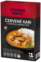 Expres menu KM Červené kari s kuřetem a basmati rýží 1 porce 500g