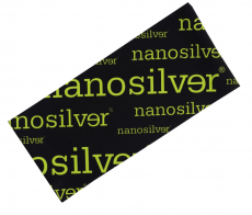 Nanosilver sportovní čelenka Uni černá/zelená