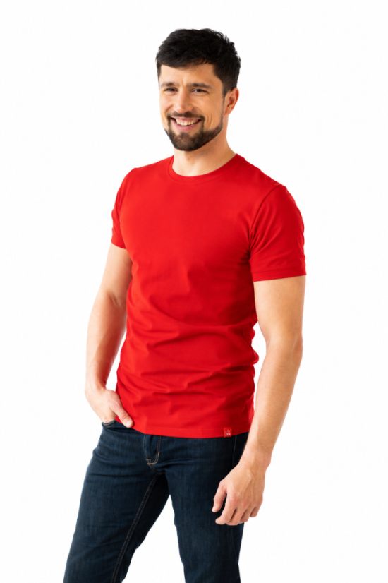 CityZen Davos pánske tričko slim fit červené