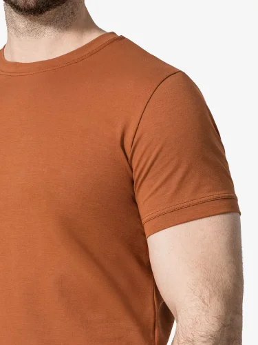 CityZen Davos pánské tričko slim fit skořicové