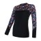 Sensor Merino Impress dámské tričko dlouhý rukáv  černá/floral