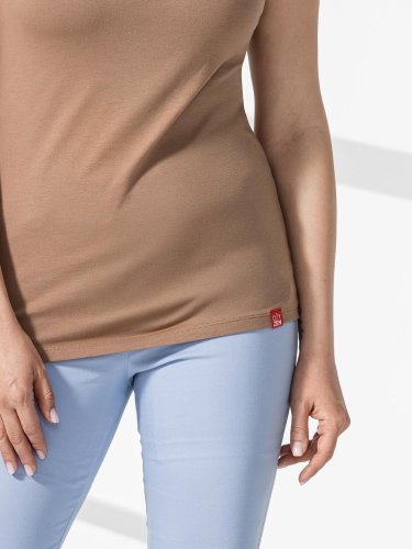 CityZen ALTA dámské bavlněné tričko s kimonovým rukávem, pralinkové