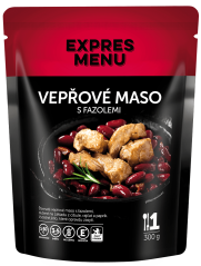 Expres menu Vepřové maso s fazolemi a lečem  300g