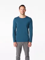 CityZen Cali pánske bavlnené tričko dlhý rukáv modrozelené