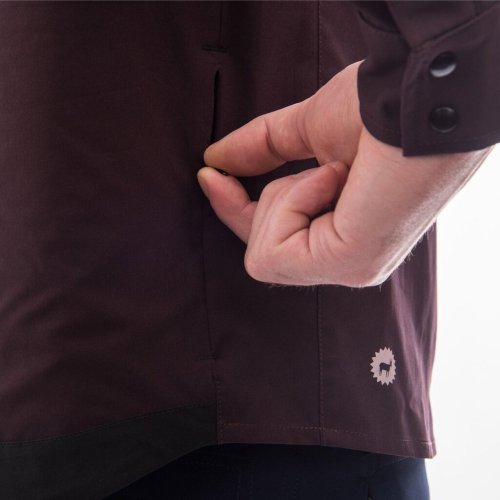 FRESH TRASH MEN´S, Rider long sleeve shirt wine red/black