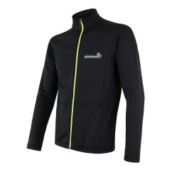 Sensor Profi pánská bunda černá, žlutý zip