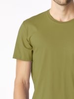 CityZen Agen pánske bavlnené tričko s okrúhlym výstrihom, olivová