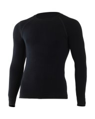 Lasting WOLF pánske bezšvové merino tričko, čierna