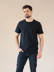 CityZen Ermont pánské bavlněné triko s krátkým rukávem, černé