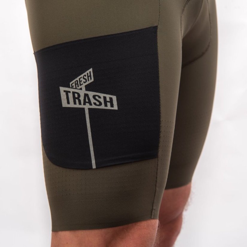 FRESH TRASH MEN´S, Signature bib shorts evo, olive green