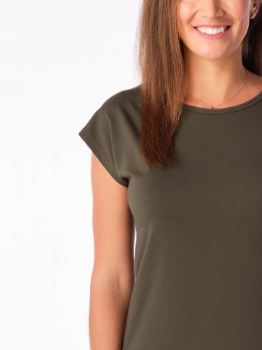 CityZen Alta dámské balvněné triko kimonový rukáv s Elastanem dark khaki