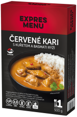Expres menu KM Červené kari s kuřetem a basmati rýží 1 porce 500g