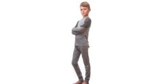 Sensor Merino Impress dětský set – tričko a spodky, Šedá/maori