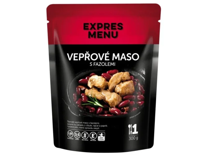 Expres Menu Bravčové mäso s fazuľami a lečom – 1 porcia, 300 g