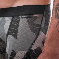 Sensor Merino Impress pánské trenky černá/camo