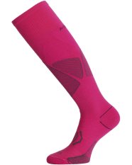 Lasting SWL merino lyžařské podkolenky růžové