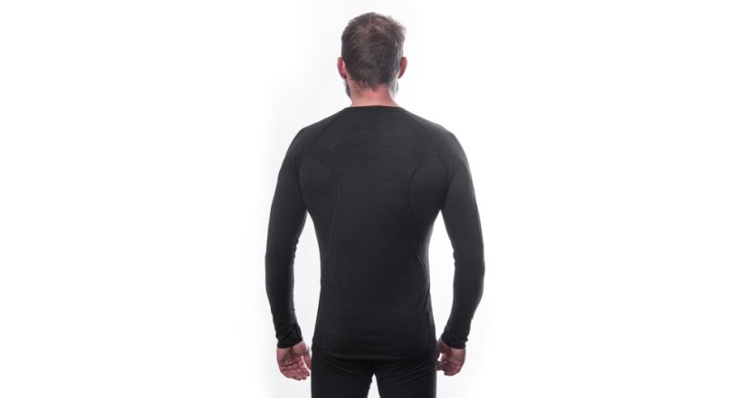 Sensor Merino Air pánské tričko dlouhý rukáv černá