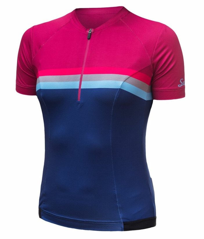 Sensor Tour stripes dámský dres krátký rukáv lilla