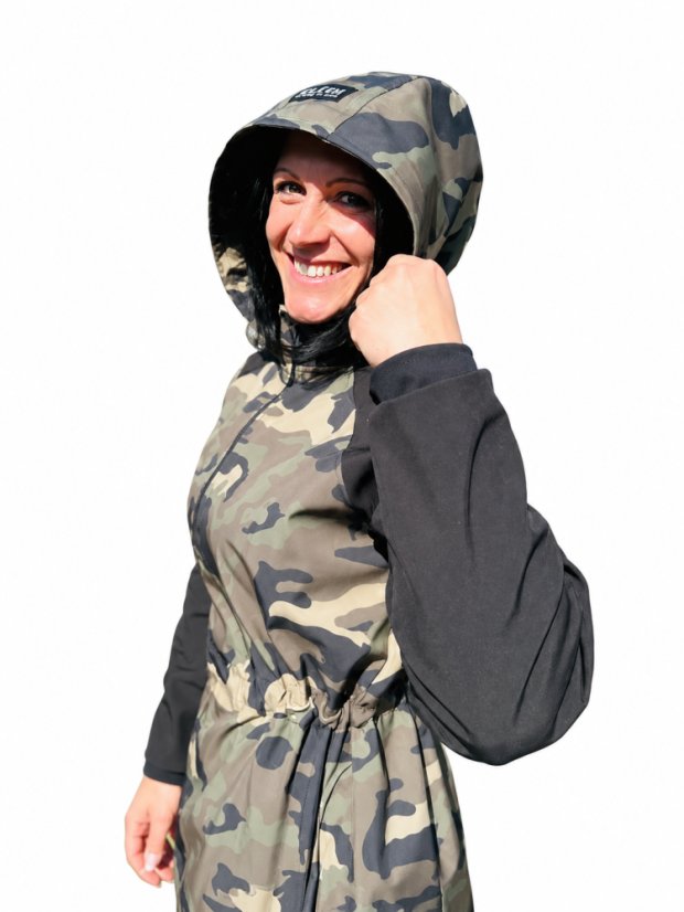 ELLEM Dámský kabát ve stylu Army