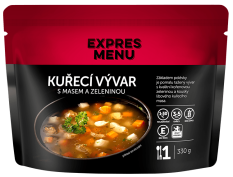 Expres menu Kuřecí vývar s masem a zeleninou 1 porce 330g