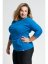 CityZen dámské balvněné triko Plus size 3/4 rukáv, královská modrá