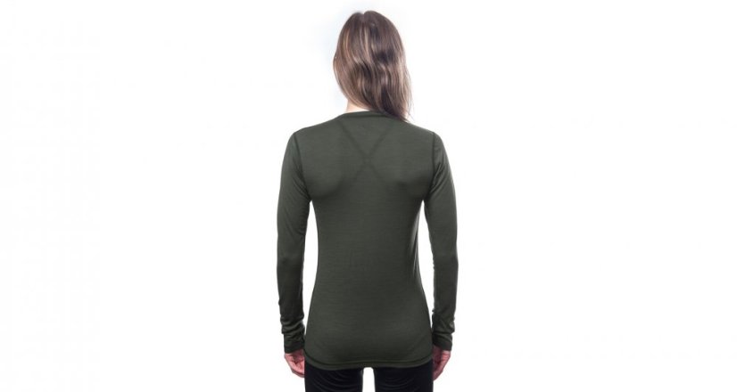 Sensor Merino Air dámské triko dlouhý rukáv, olive green