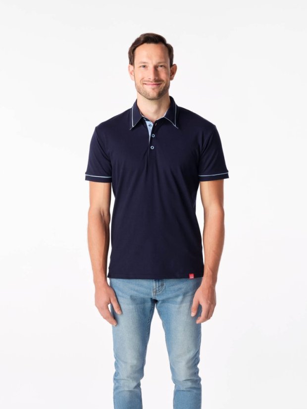CityZen Massy pánská polokošile, Navy-sv. modrá