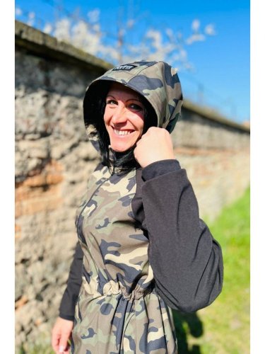 ELLEM Rybářský dámský kabát ve stylu Army