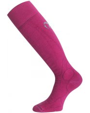 Lasting WMS merino lyžařské podkolenky růžová