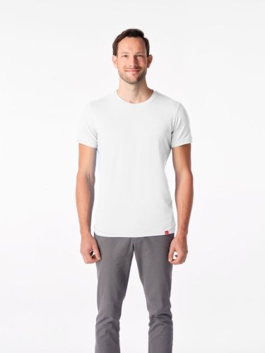 CityZen Davos, pánske tričko slim fit, biele