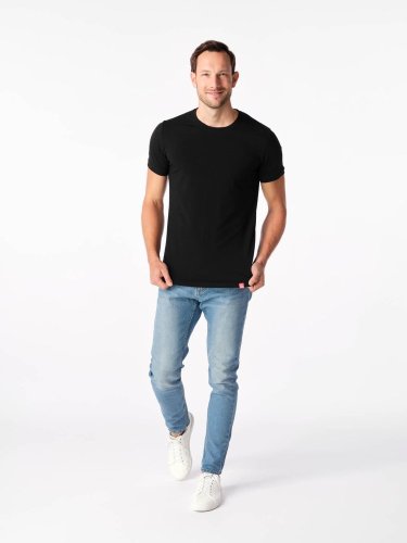 CityZen Davos, pánske tričko slim fit, čierne