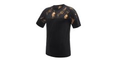 Sensor Merino Impress pánské tričko krátký rukáv – black/cosmos